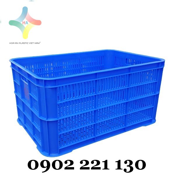 Thùng nhựa rỗng (sóng nhựa hở) HS012 màu xanh dương chất lượng cao